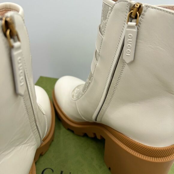 Women’s Gucci, GG Supreme lug sole combat boots size 42 made in Italy - Picture 9 of 10